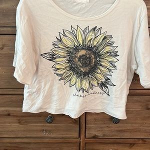 Sunflower crop top from Altar’d State